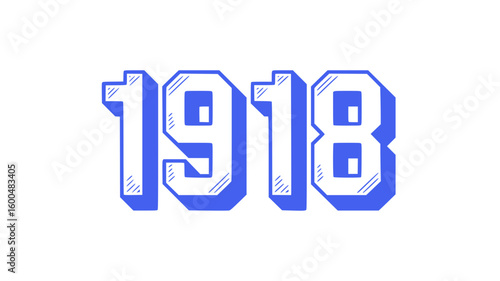 1918 - Year Number Design.