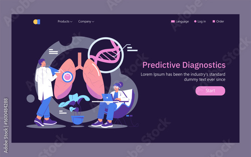 Medical Predictive Diagnostics Vector Illustration
