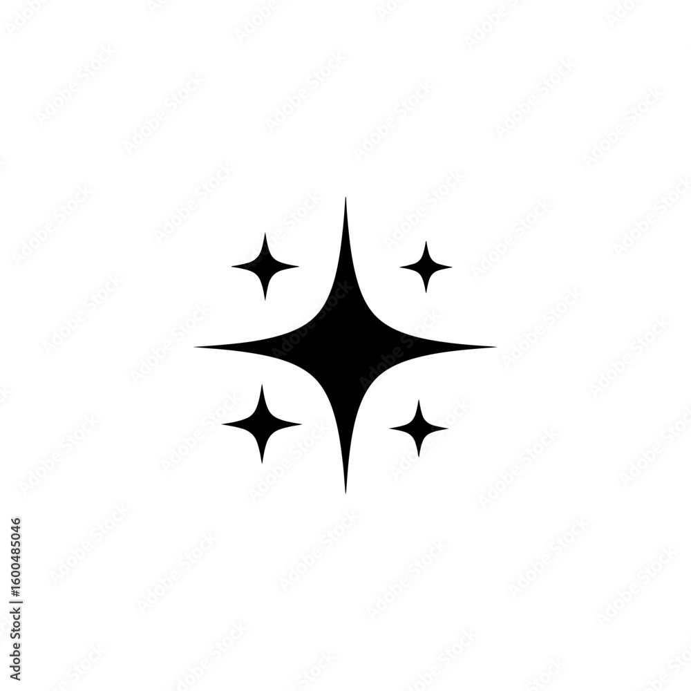 Fototapeta premium Shine Icon silhouette vector flat illustration design.