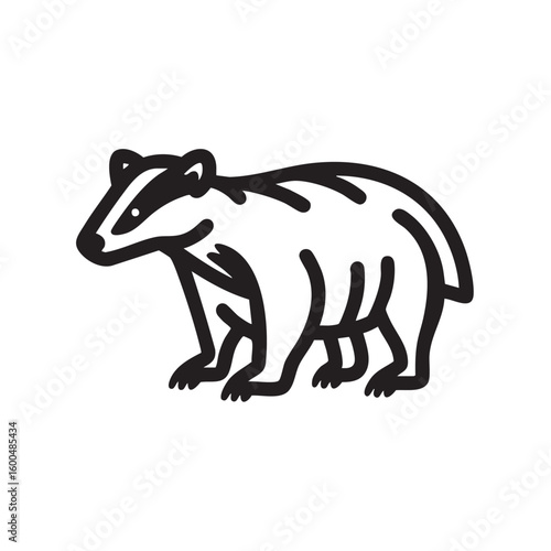 Badger design for childrens book, wildlife conservation project