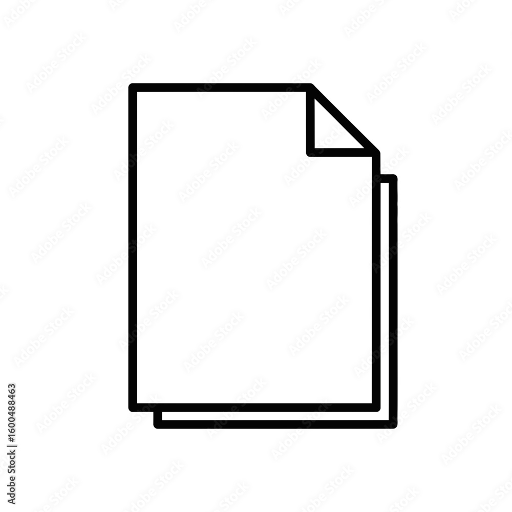 Blank sheets of paper stacked in minimalistic style Blank sheets of paper stacked in minimalistic style