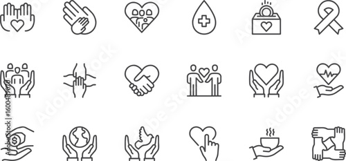 Healthcare and Wellness Icons – Doctor, Stethoscope, Heartbeat, Medical, Wellness, Hospital, Heart, First Aid, Therapy, Health Care, Pulse, Body Care, Life Support, Recovery, Clinic, Icon Set, Medicin