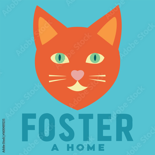Foster care awareness illustration for supporting animals colour Art Vector illustration