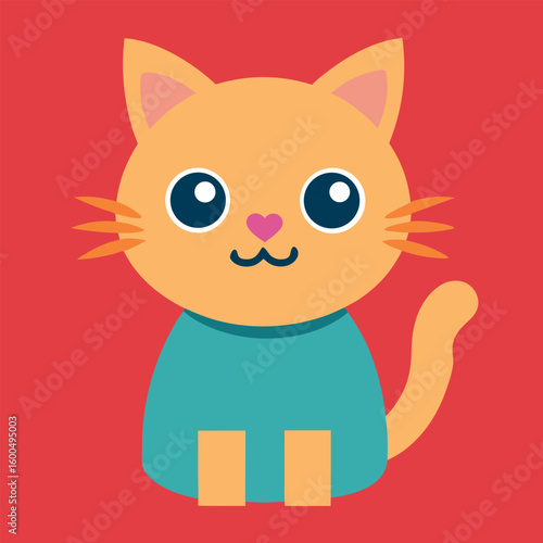 Cat photo shoot theme with adorable picture moment design colour Art Vector illustration