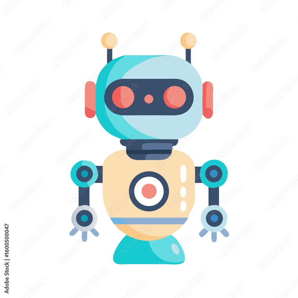 Fototapeta premium funny cartoon android