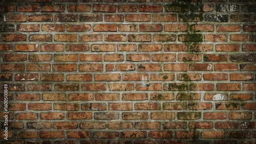 Weathered vintage brick facades