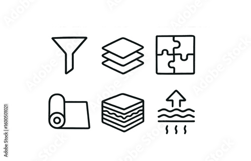 hand drawn cute out doodle style isolated layer mask filter layer control panel layer abstraction level layer OSI model layer fabric laminate layer thermal barrier