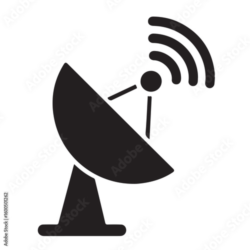 Isolated satellite dish antenna for wireless communication and broadcasting signal reception