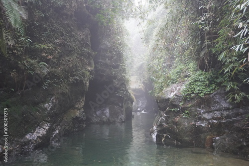 Waterfall gorge in Vietnam