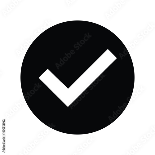 Bold checkmark symbol signifying success and confirmation