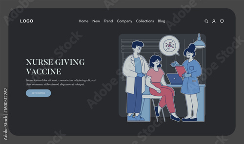 Healthcare Professional. Flat Vector Illustration