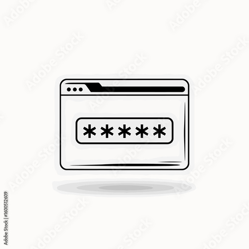 Password input field with asterisks displayed in a browser window representing secure login access and data protection measures for user accounts
