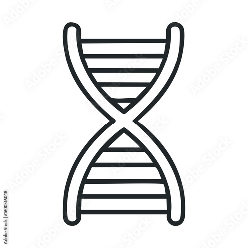 Wallpaper Mural Black and white dna helix icon representing genetics and science Torontodigital.ca