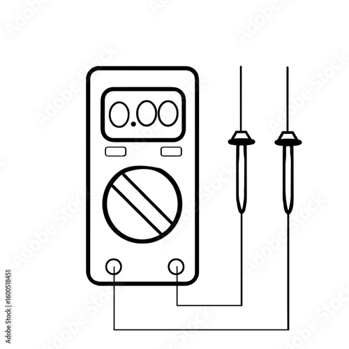Digital Multimeter Vector Illustration