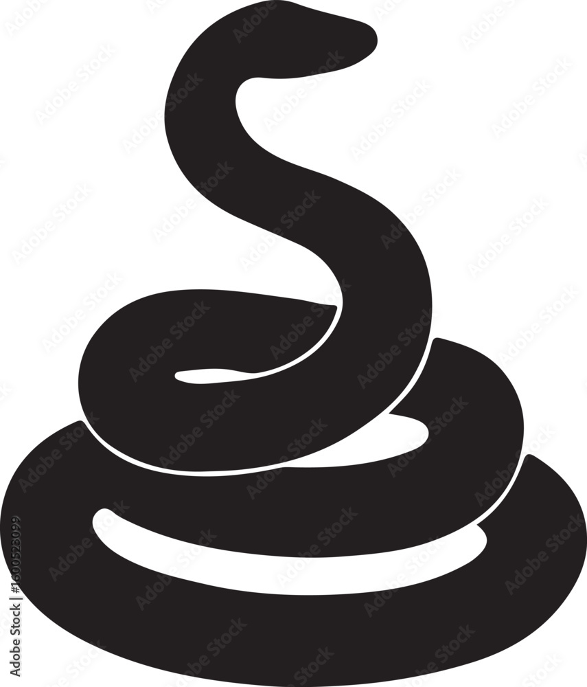 Naklejka premium Snake silhouette vector, Snake icon silhouette vector illustration design 
