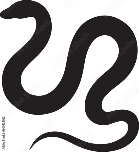 Wallpaper Mural Snake silhouette vector,  Snake icon silhouette vector illustration design  Torontodigital.ca