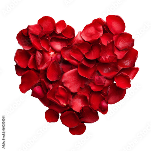 Wallpaper Mural Red rose petals arranged in heart shape, symbolizing love and romance. This vibrant display evokes feelings of passion and affection, perfect for special occasions Torontodigital.ca