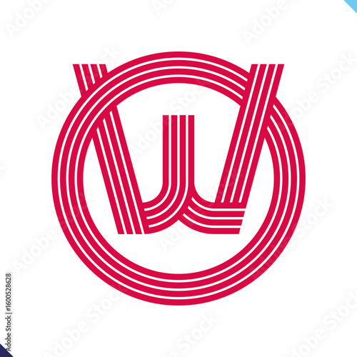Parallel line monogram initial logo, combination of letter O and W. Idea and inspiration for branding, company and corporation name abbreviation. personal and commercial purpose.