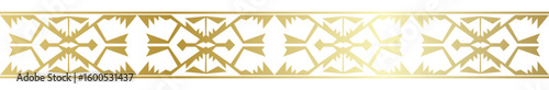 Golden border, abstract geometric pattern, card element