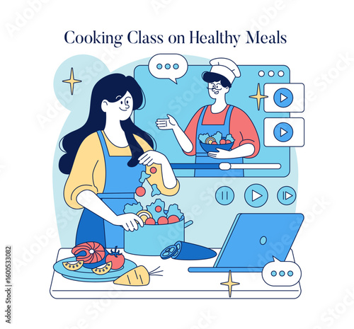 Online Cooking Class on Healthy Meal Preparation