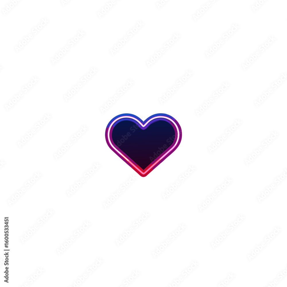Fototapeta premium glowing-neon-heart-sign-on-dark-background 