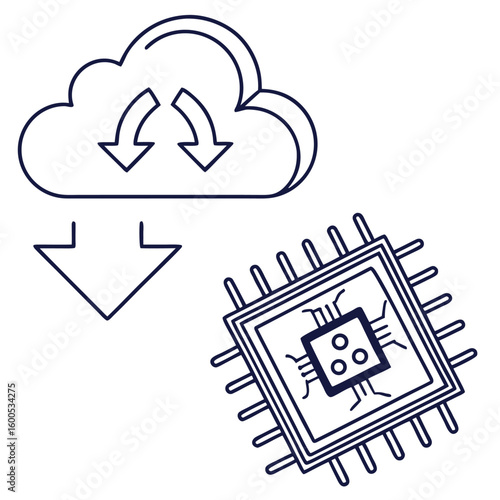 A vibrant red heart cloud icon symbolizes the passionate connection of cloud computing technology for Valentine's Day