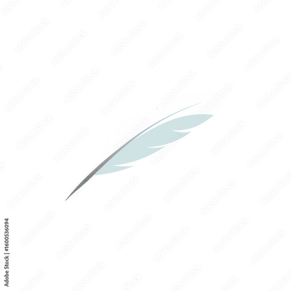 Obraz premium single-white-feather-gently-floating.svg