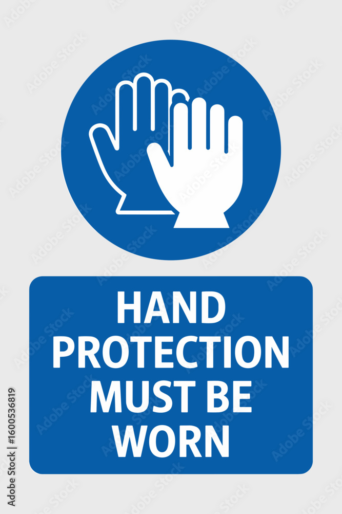 Safety Action Sign, Hand Protection, Workplace, Graphic Design, Professional Environment, Clear View Safety Action Sign, Hand Protection, Workplace, Graphic Design, Professional Environment, Clear View