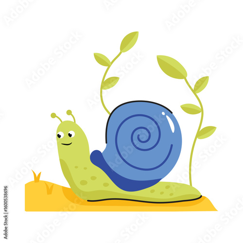Snail vector sticker EPS 10 file