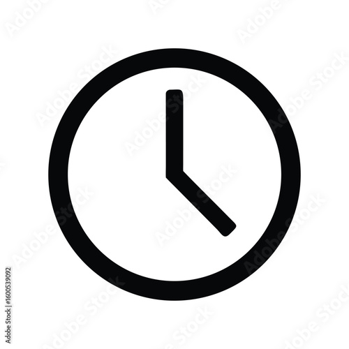 Minimalist Clock Icon for Time Management and Scheduling Purposes