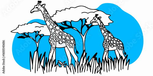 illustration of giraffe