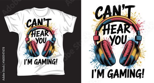 Retro Gaming Graphic T Shirt Design Print