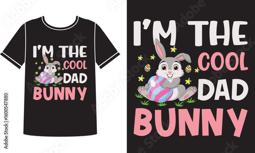 Cool dad bunny t shirt design concept