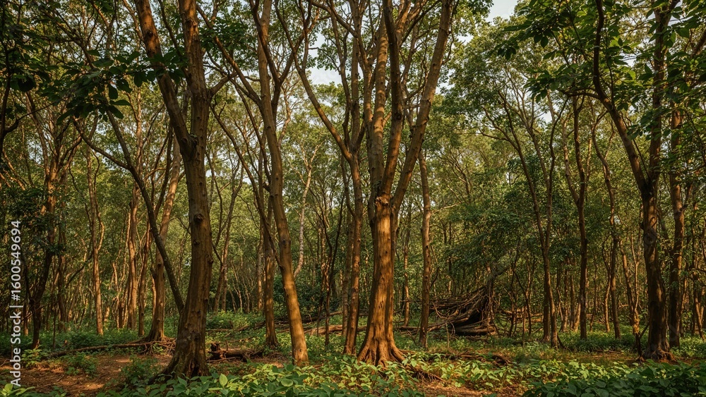Fototapeta premium Timber from Southeast Asian Teak Trees