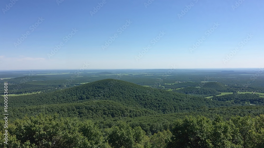 Naklejka premium Stunning scenery seen from a mountain peak