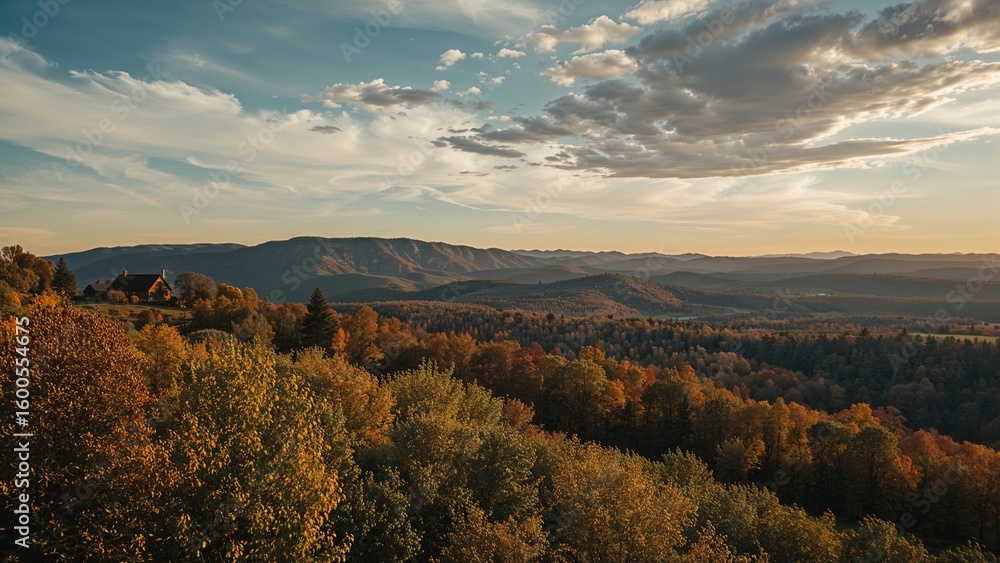 Fototapeta premium Dusk View from the High Point
