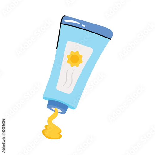 Sun Cream vector sticker EPS 10 file