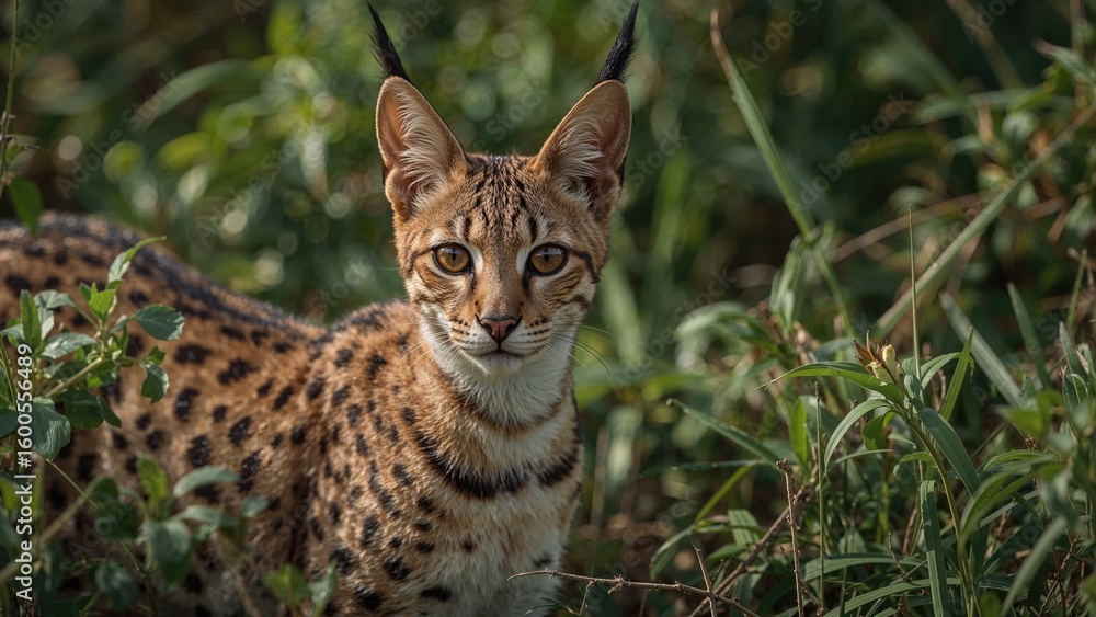 Obraz premium Elegant Serval in Natural Habitat