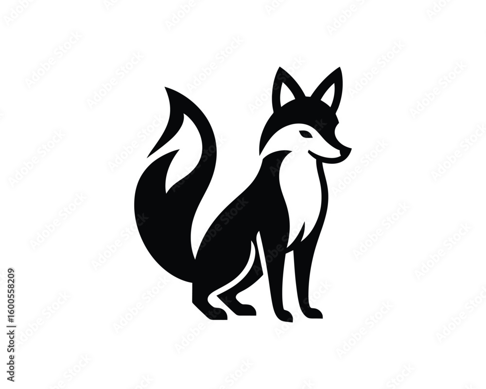 Fototapeta premium Sleek Fox Vector Logo Design with Modern Simplicity