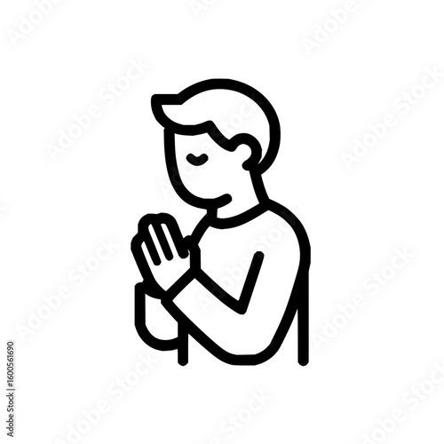 A minimalist line art illustration of a seated figure with head bowed and arms around knees in sorrowful pose