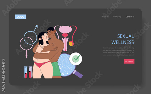 Mens Health Month. Flat Vector Illustration