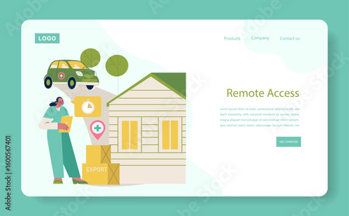 Remote Access Service with Healthcare Delivery Theme