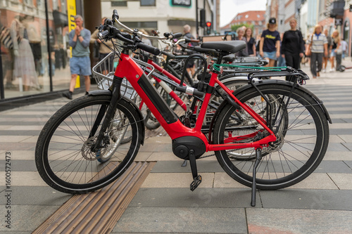 22-07-2025 Aarhus, Denmark - The bicycle city in Jutland with all kinds of bicycles in all colors