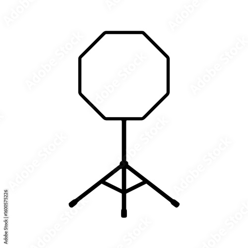 Practice Drum Pad Icon Representing Silent Percussion Training (Outline)