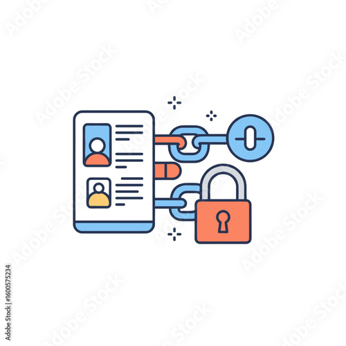 Blockchain Health Record Icon