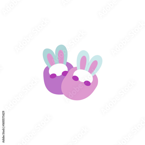 pair of cozy bunny slippers.svg