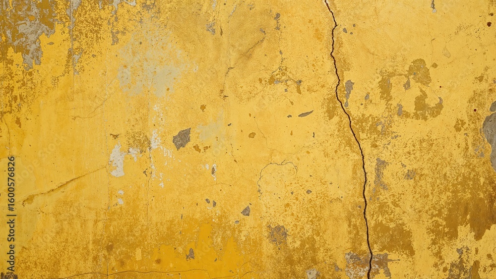 Fototapeta premium Vintage sunlit yellow facade