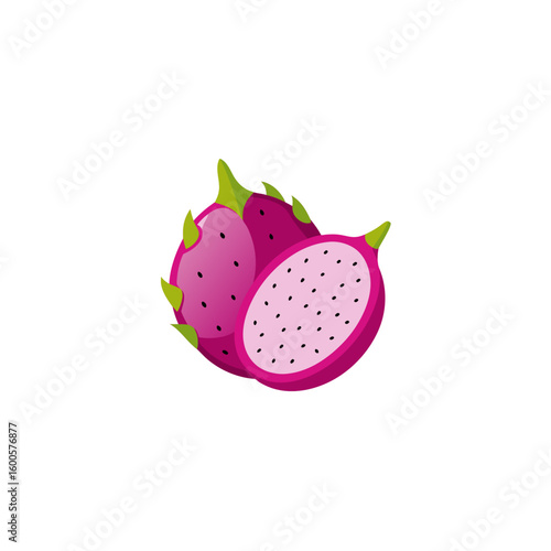 sliced dragon fruit with vibrant texture 