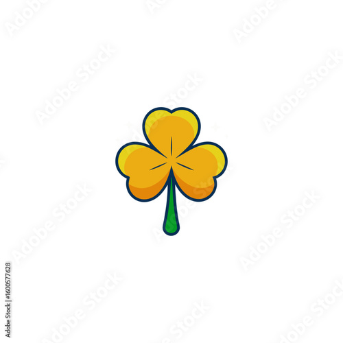 stylized clover leaf with lucky shine.svg