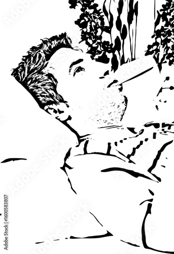 Man checking temperature